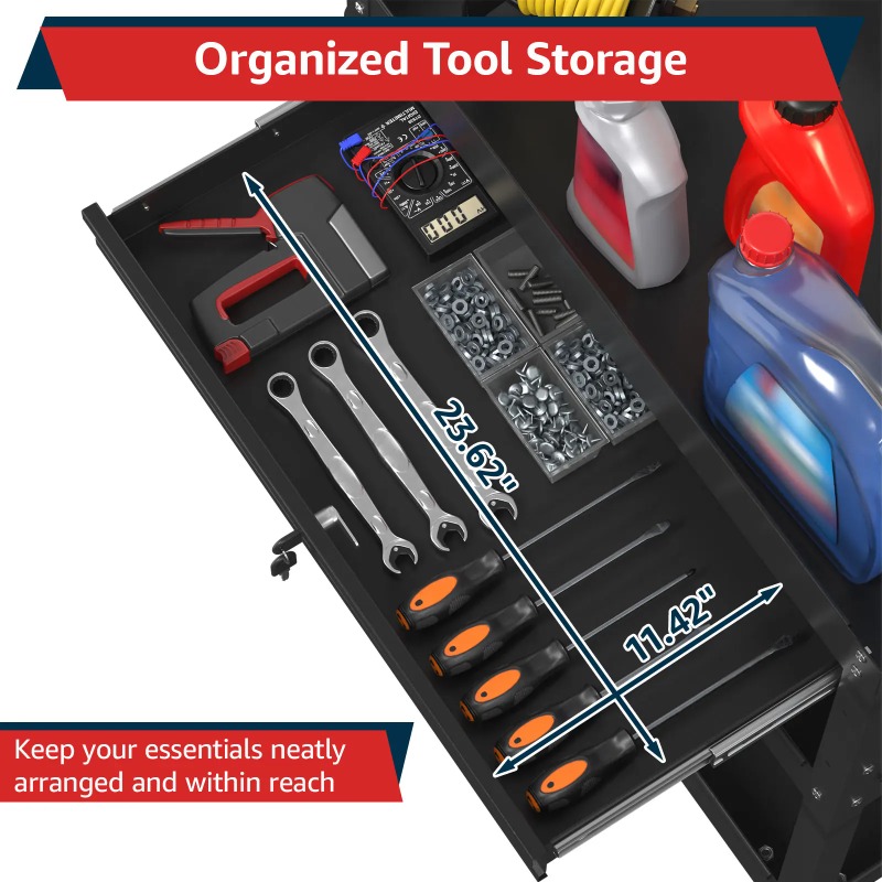 Wózek narzędziowy 3-poziomowy  – Workshop Garage Tools Manufacturer recenzja i cena